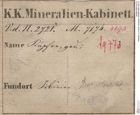 Etiketten zu Kupfer Gediegen (NHMW-MIN-Aq773)